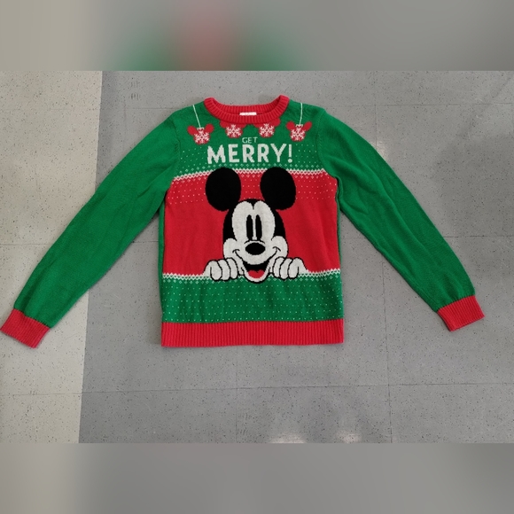 Disney's Mickey Mouse Boys Knit Christmas holiday Fun Sweater by Jumping Beans - Picture 5 of 9